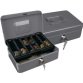 Caja caudales q-connect 10\" 250x180x90 mm plata con portamonedas