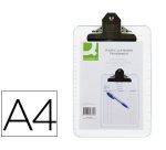 Portanotas q-connect plastico transparente din a4 4 mm
