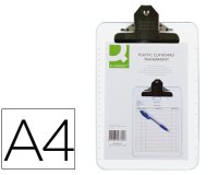 Portanotas q-connect plastico transparente din a4 4 mm
