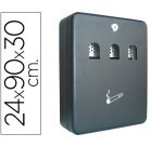 Cenicero buzon q-connect metalico 240x90x300 mm