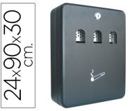 Cenicero buzon q-connect metalico 240x90x300 mm