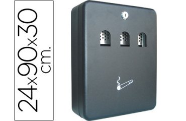 Cenicero buzon q-connect metalico 240x90x300 mm