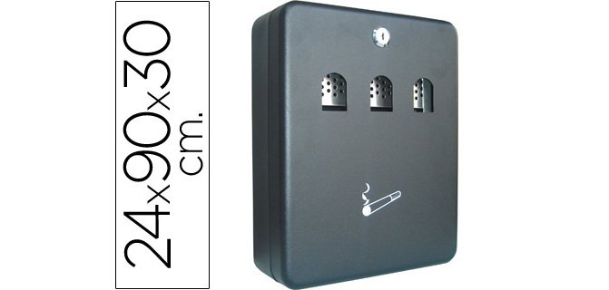 Cenicero buzon q-connect metalico 240x90x300 mm