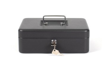 Caja caudales q-connect 10\" 250x180x90 mm negra con portamonedas