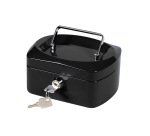 Caja caudales q-connect 6\" 152x115x80 mm negra con portamonedas