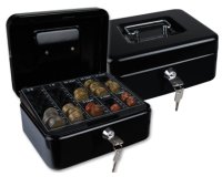 Caja caudales q-connect 8\" 200x160x90 mm negra con portamonedas