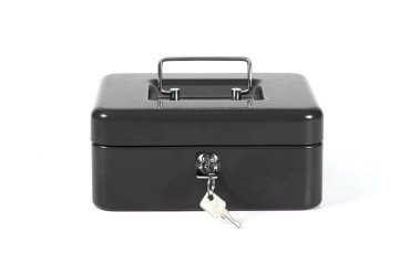 Caja caudales q-connect 8\" 200x160x90 mm negra con portamonedas