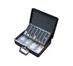 Caja caudales q-connect 14,5\" 370x290x110 mm con portamonedas y bandeja para billetes