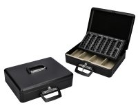 Caja caudales q-connect 14,5\" 370x290x110 mm con portamonedas y bandeja para billetes