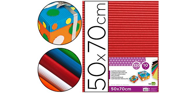 Cartón ondulado Liderpapel 50 x 70 cm