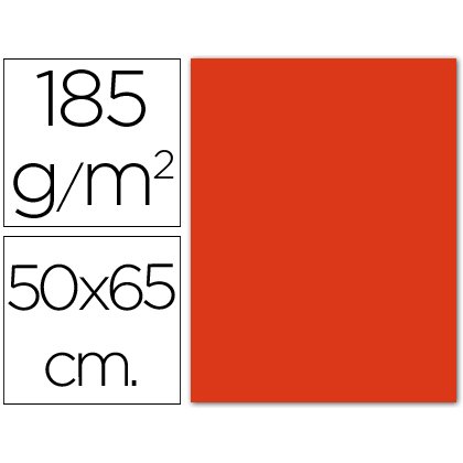 Cartulina guarro tomate 50x65 cm 185 gr