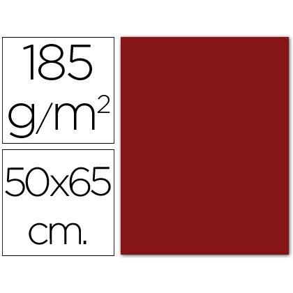 Cartulina guarro granate 50x65 cm 185 gr