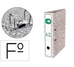 Archivador de palanca liderpapel folio classic grey carton entrecolado con rado lomo 75mm gris compresor metalic