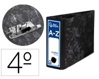 Archivador de palanca liderpapel classic blue carton entrecolado sin rado lomo 80mm negro compresor metálico