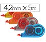 Corrector q-connect cinta mini blanco 4,2 mm x 5 m bombonera de 28 unidades