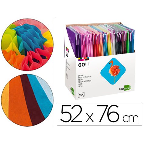 Papel seda Liderpapel 12 colores 