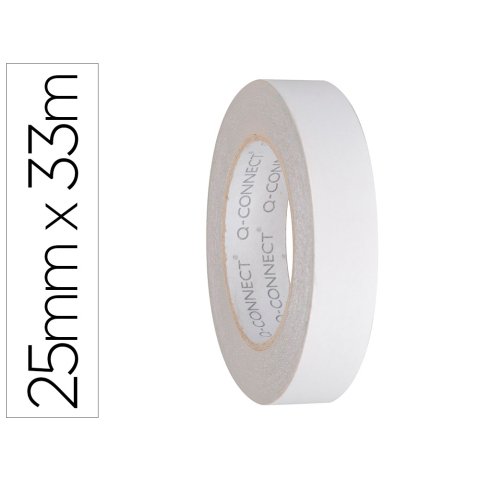 Cinta adhesiva q-connect doble cara 33 m x 25 mm