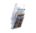 Expositor mural archivo 2000 de pared 3 bandejas din a4 transparente 105x235x445 mm separadores moviles ajustables