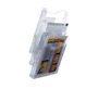 Expositor mural archivo 2000 de pared 3 bandejas din a4 transparente 105x235x445 mm separadores moviles ajustables