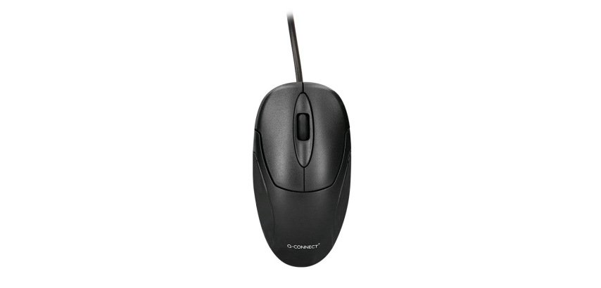 Ratón con cable 800 dpi negro Q-Connect