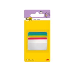 Banderitas separadoras rigidas dispensador 4 colores post-it index 686a-1 grandes 24 banderitas