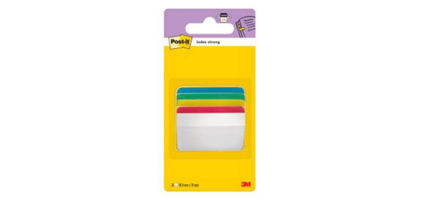 Banderitas separadoras rigidas dispensador 4 colores post-it index 686a-1 grandes 24 banderitas