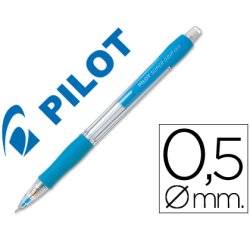 Portaminas pilot super grip celeste 0,5 mm sujecion de caucho