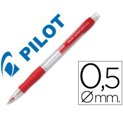 Portaminas pilot super grip rojo 0,5 mm sujecion de caucho