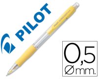 Portaminas pilot super grip amarillo 0,5 mm sujecion de caucho