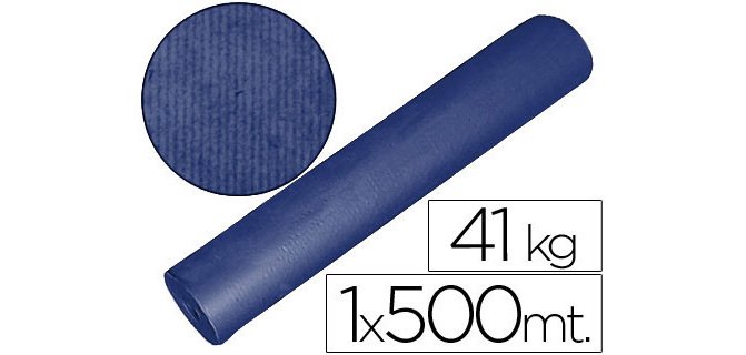 Papel kraft azul bobina 1 m x 500 m especial para embalaje