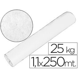Papel kraft blanco bobina 20 kg 1,10 cm x 250 mt especial para embalaje