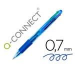 Boligrafo q-connect 4 en 1 tinta 4 colores retractil con sujecion de caucho