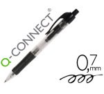 Boligrafo q-connect retractil con sujecion de caucho tinta aceite 0,7 mm color negro