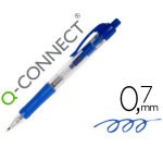 Boligrafo q-connect retractil con sujecion de caucho tinta aceite 0,7 mm color azul