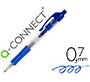 Boligrafo q-connect retractil con sujecion de caucho tinta aceite 0,7 mm color azul