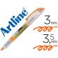 Rotulador artline fluorescente ek-640 naranja punta biselada