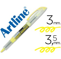 Rotulador artline fluorescente ek-640 amarillo punta biselada