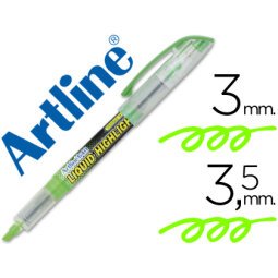 Rotulador artline fluorescente ek-640 verde punta biselada