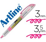 Rotulador artline fluorescente ek-640 rosa punta biselada