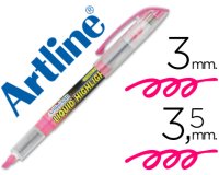 Rotulador artline fluorescente ek-640 rosa punta biselada