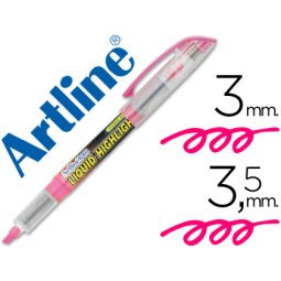 Rotulador artline fluorescente ek-640 rosa punta biselada