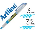 Rotulador artline fluorescente ek-640 azul punta biselada