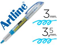 Rotulador artline fluorescente ek-640 azul punta biselada
