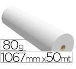 Papel reprografía para plotter 1067 mm x 50 m 80 g impresión ink-jet