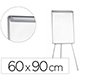 Pizarra blanca q-connect con tripode 90x60x195cm para convenciones superficie laminada escritura directa