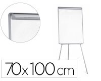 Pizarra blanca q-connect con tripode 90x70x195cm y brazos extensibles para conferencias superficie laminada