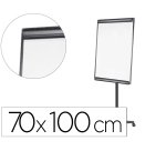 Pizarra movil q-connect con ruedas para conferencias tablero lacado blanco apta para escritura directa y bloc