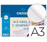 Papel acuarela basik canson din a3 370 gr pack de 6 hojas
