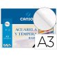 Papel acuarela basik canson din a3 370 gr pack de 6 hojas