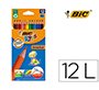 Lapices de colores bic kid evolution estuche de 12 colores surtidos mina ultra resistente